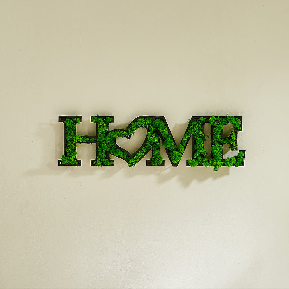 HAPPY Letter Art Moss Wall Decor