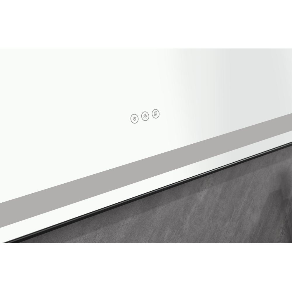 96*36 in bathroom  led mirror is multi-functional and each function is controlled by a smart touch button.