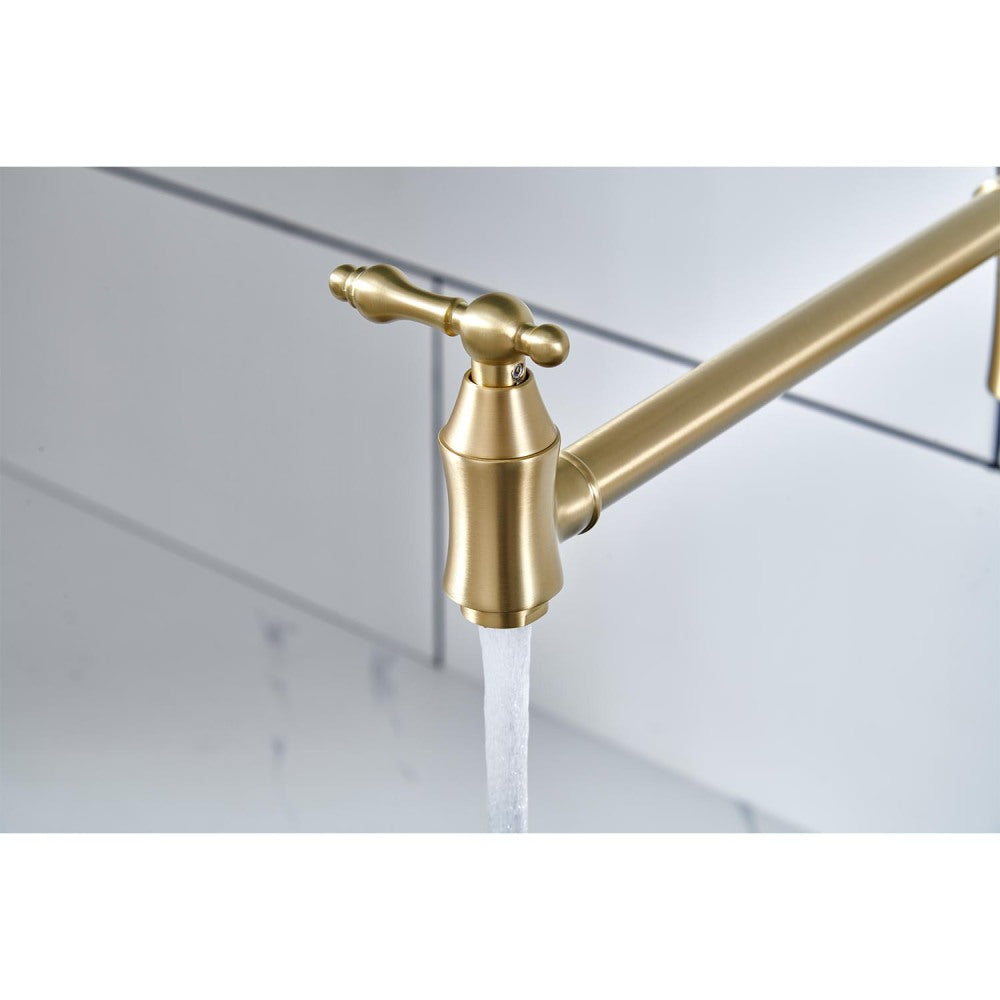 Wall Mount Folding Kitchen Pot Filler Faucet