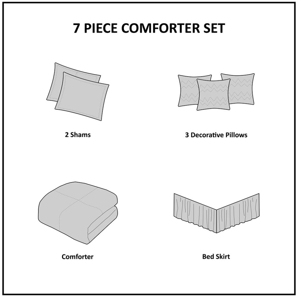 7 Piece Comforter Set Red Queen