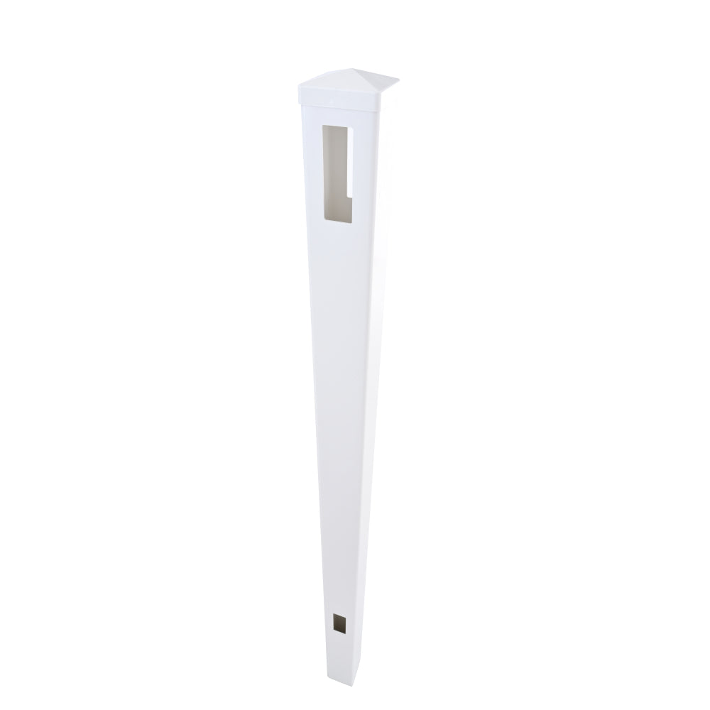 Line Post for White Vinyl Routed Fence Caps Included set of 2