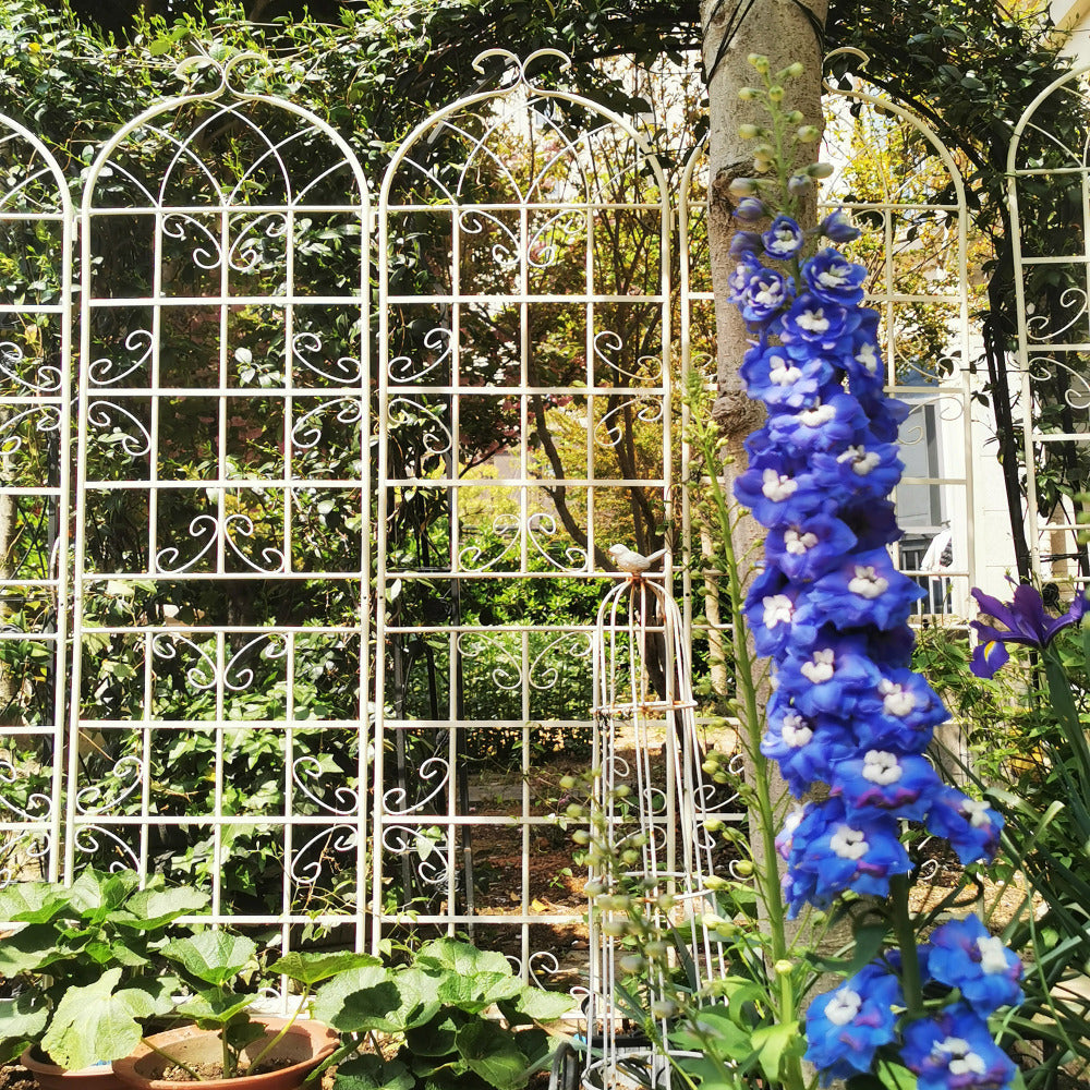4 Pack Metal Garden Trellis 86.7" x 19.7" Rustproof Trellis for Climbing Plants Outdoor Flower Support Black