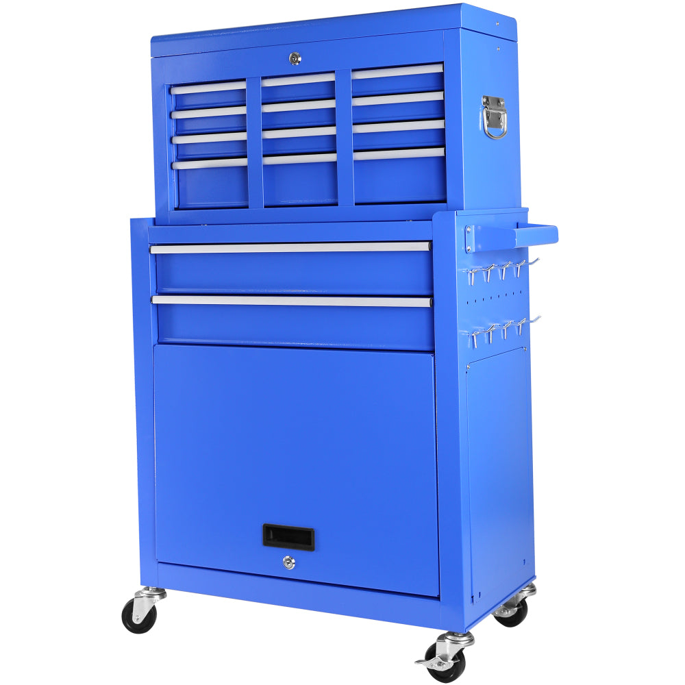 Rolling Tool Chest with Wheels and 8 Drawers, Detachable Large Tool Cabinet with Lock for Garage, Locking Mechanic Tool Cart with Black Liner for Warehouse, Workshop, High Capacity