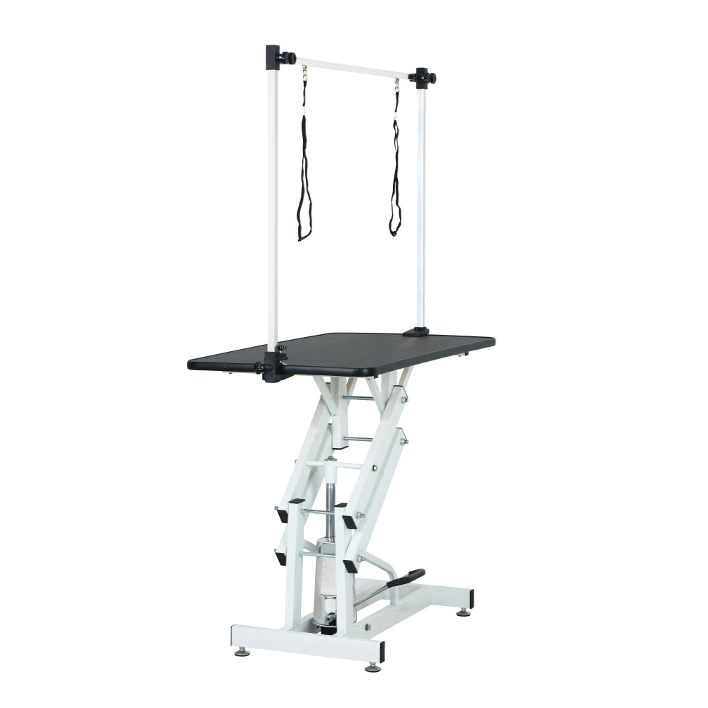 43 Inch Adjustable Heavy Type Hydraulic Pet Dog Grooming Table Upgraded Professional Drying Table Heavy Duty Frame with Adjustable Arm and Noose