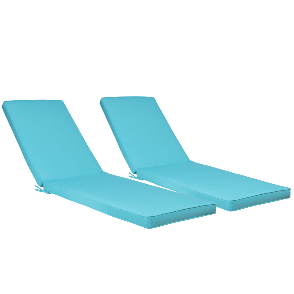 2PCS Set Outdoor Lounge Chair Cushion Replacement Patio Funiture Seat Cushion Chaise Lounge Cushion
