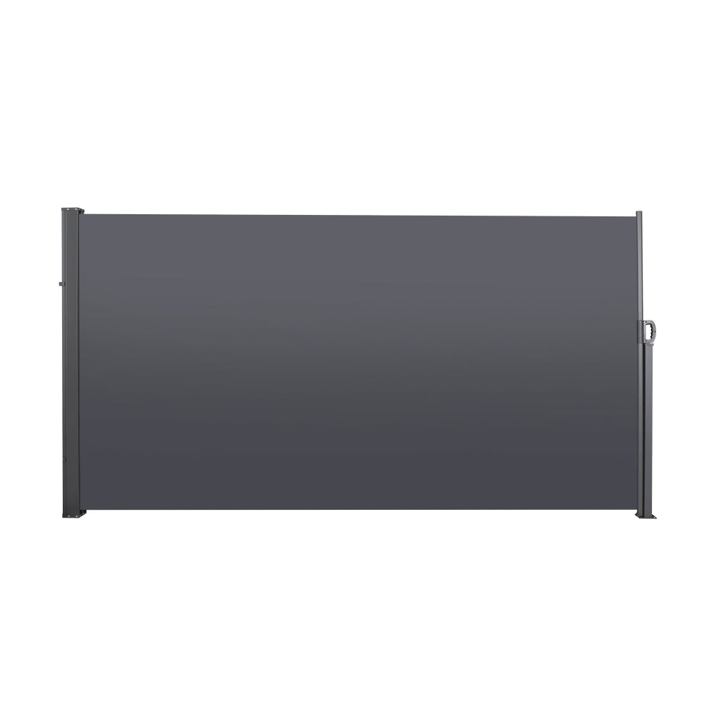 Retractable Side Screen Awning, UV Resistant, Waterproof, Patio Privacy Screen for Garden, Balcony, Courtyard(Dark Grey), 118.1" x 70.9"