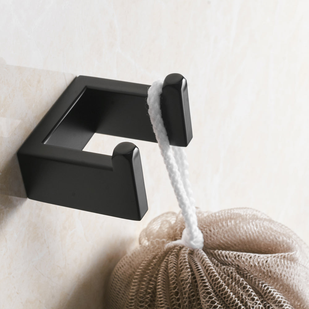 Bathroom Towel Bar, 24 Inch Towel Racks for Bathroom Wall Mounted, Heavy Duty Hand Towel Holder Organizer, Modern Home Towel Rod, Matte Black Single Bar