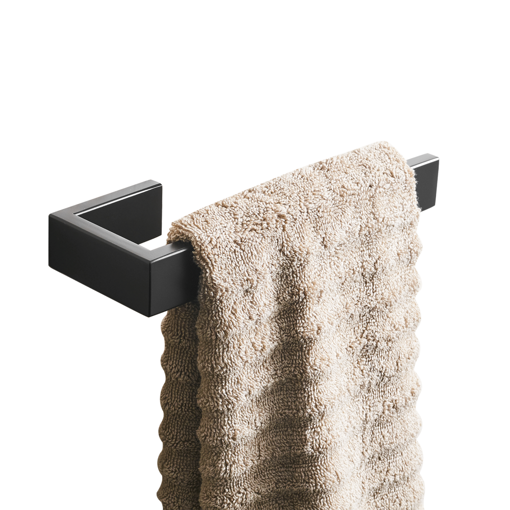 Bathroom Towel Bar, 24 Inch Towel Racks for Bathroom Wall Mounted, Heavy Duty Hand Towel Holder Organizer, Modern Home Towel Rod, Matte Black Single Bar