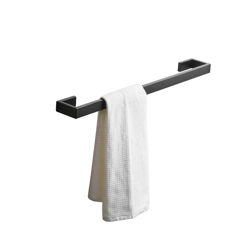 Bathroom Towel Bar, 24 Inch Towel Racks for Bathroom Wall Mounted, Heavy Duty Hand Towel Holder Organizer, Modern Home Towel Rod, Matte Black Single Bar