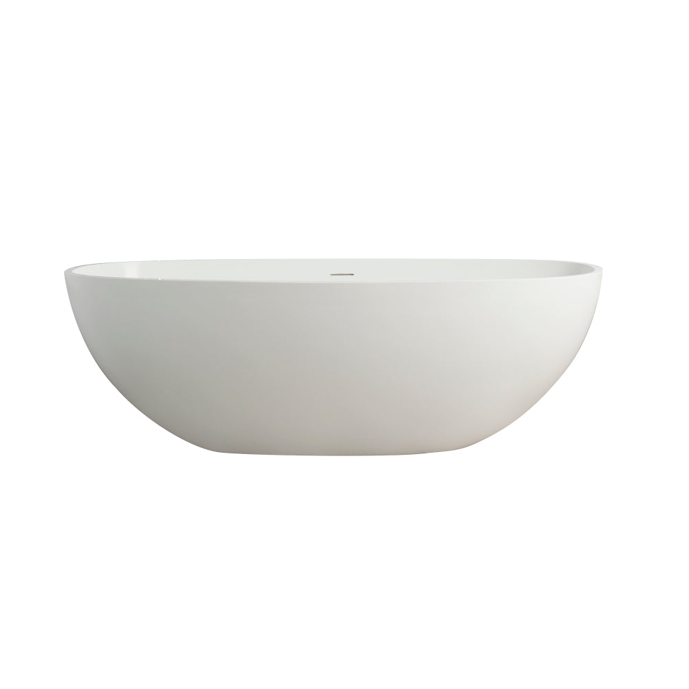 65.2 inch freestanding solid surface soaking bathtub for bathroom