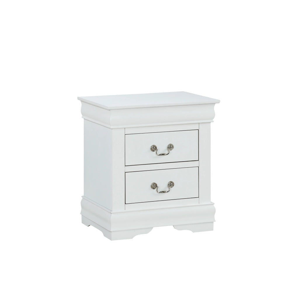 1pc Nightstand Cherry Finish Louis Philippe Solid wood English Dovetail Construction Antique Nickle Hanging Pulls