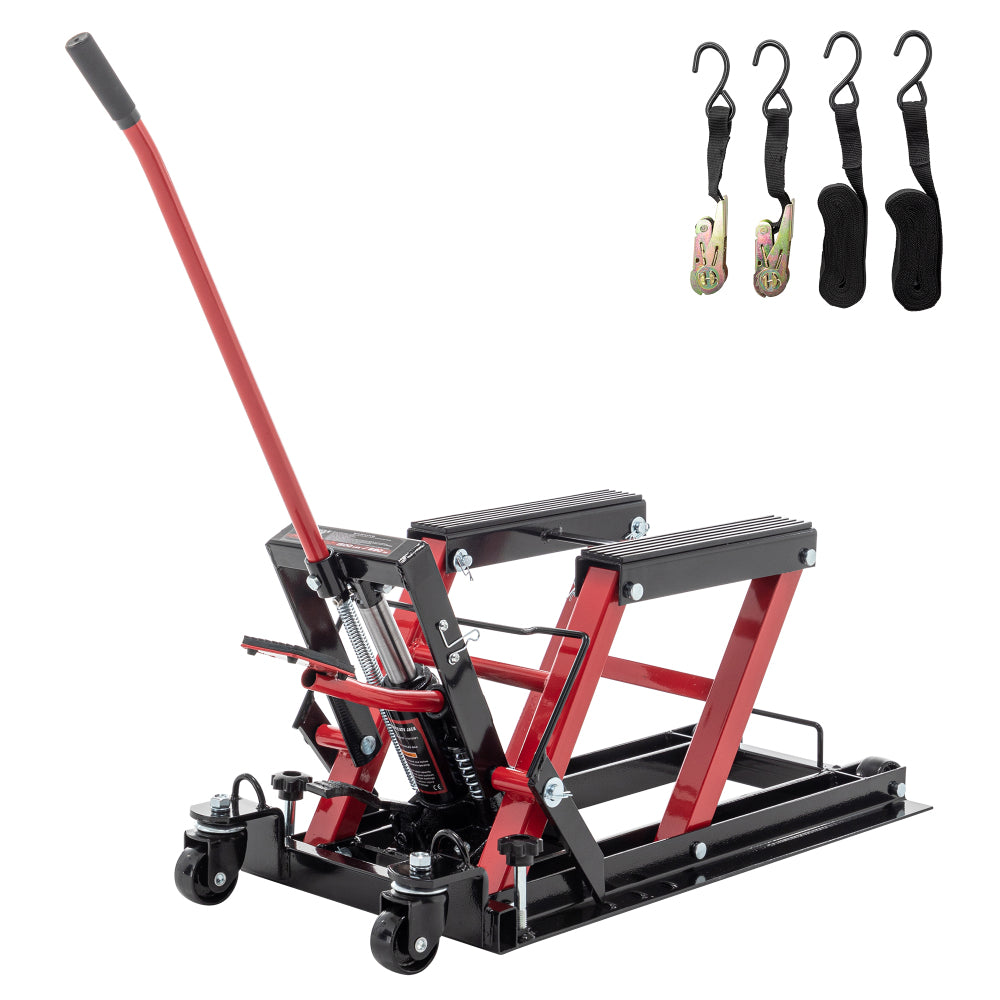 2 Pack Hydraulic Car Ramps 5T 11000lbs Low Profile Car Lift Service Ramps Truck Trailer Garage,Height Hydraulic Vehicle Ramps (Red)