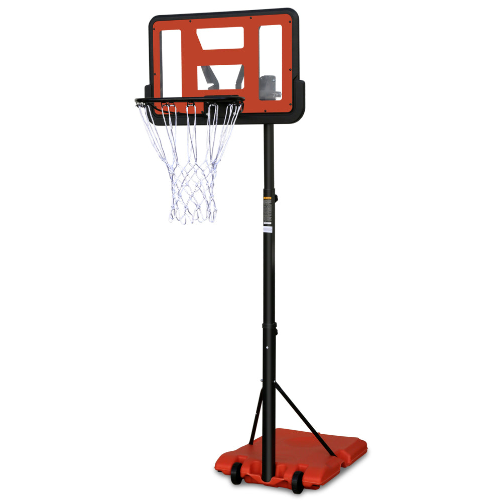 Use for Outdoor Height Adjustable 4.8 to 7.7ft Basketball Hoop 28 Inch Backboard Portable Basketball Goal System with Stable Base and Wheels