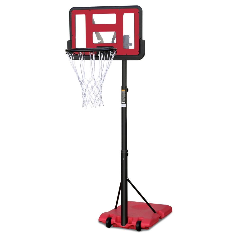 Use for Outdoor Height Adjustable 4.8 to 7.7ft Basketball Hoop 28 Inch Backboard Portable Basketball Goal System with Stable Base and Wheels