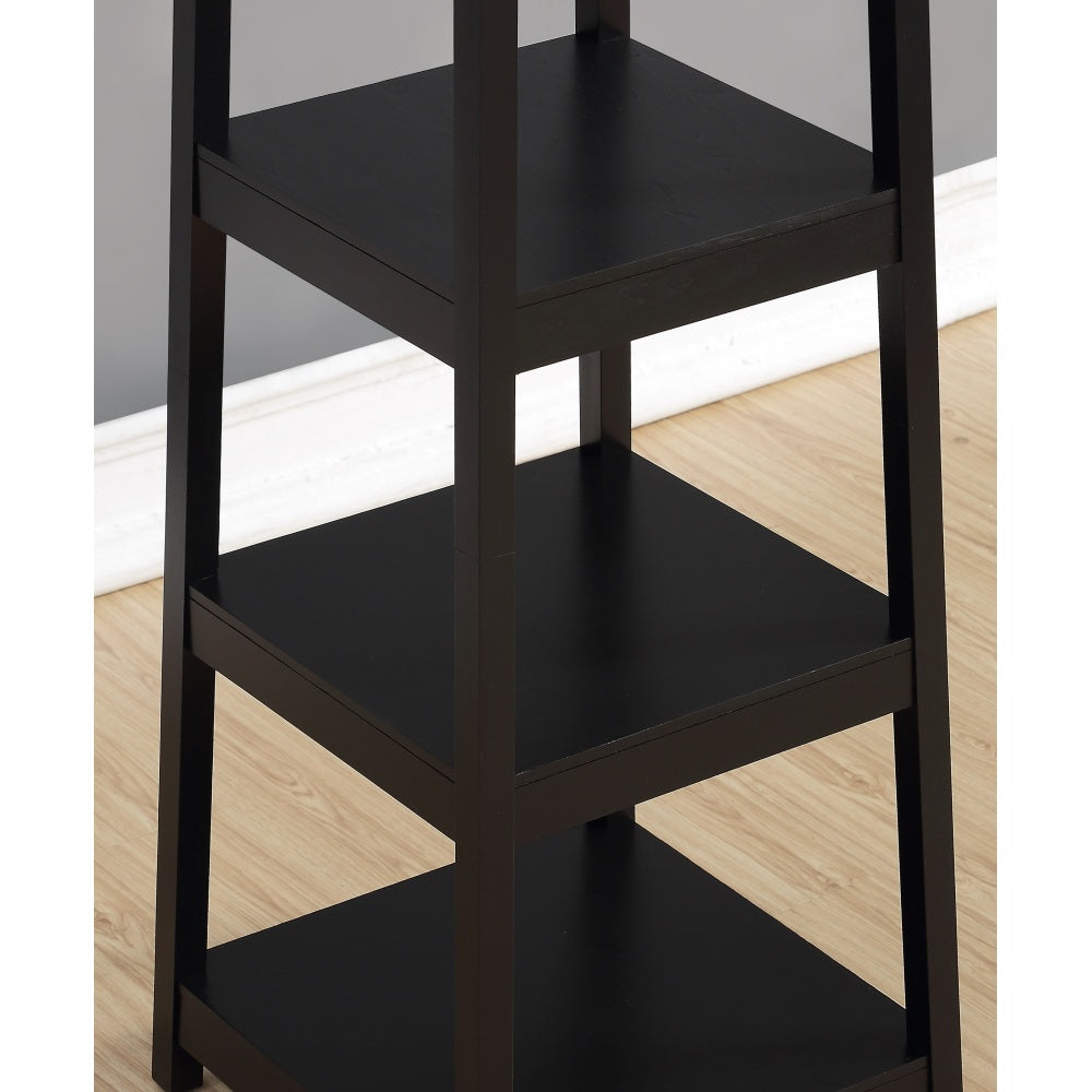 Vassen Coat Rack w/ 3-Tier Storage Shelves in Black Finish