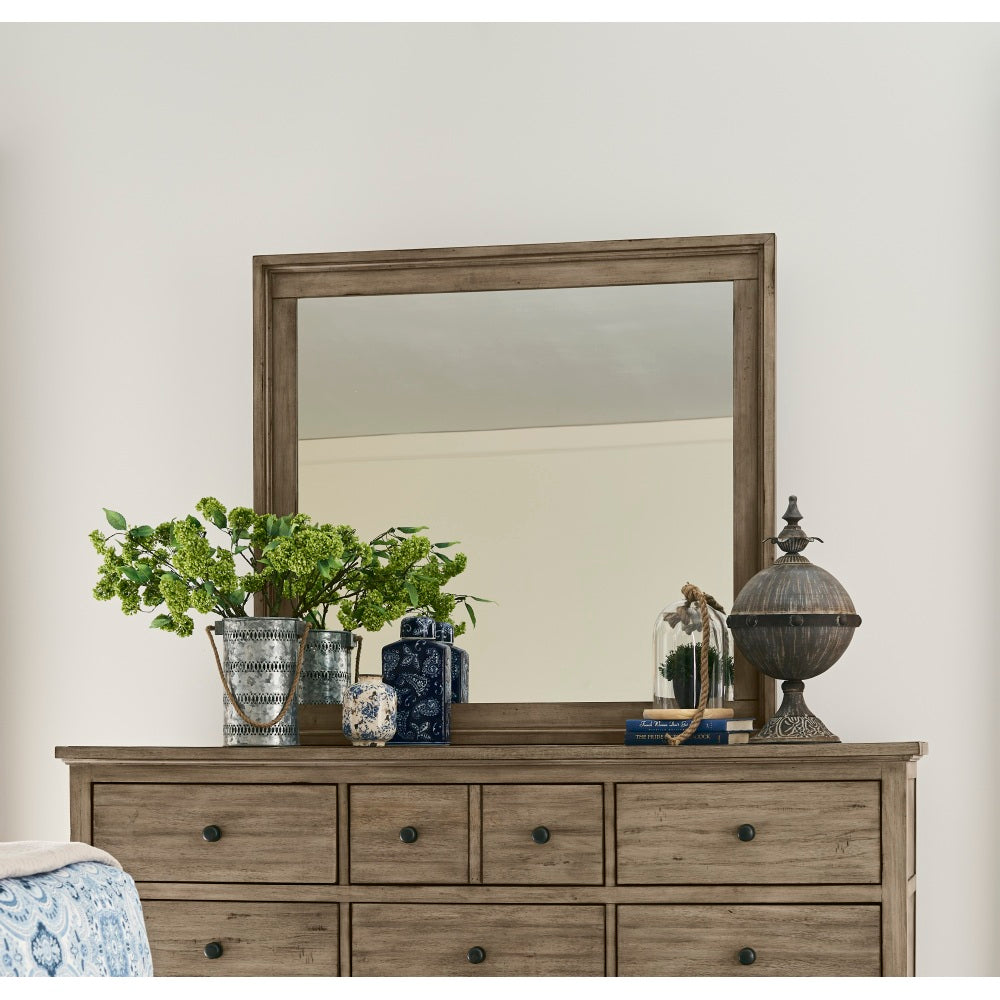 Mirror, No Assembly Required, Orchard Grey Finish