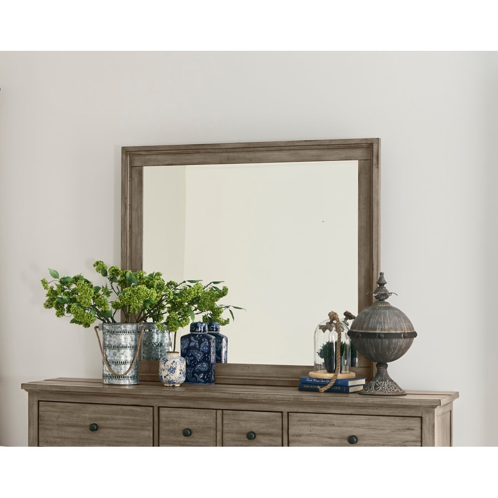 Mirror, No Assembly Required, Orchard Grey Finish