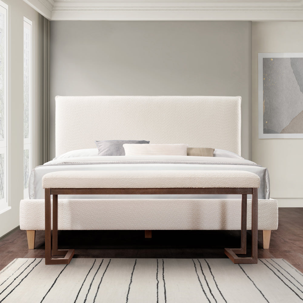 Normsman Pelican Bench - Pearl White