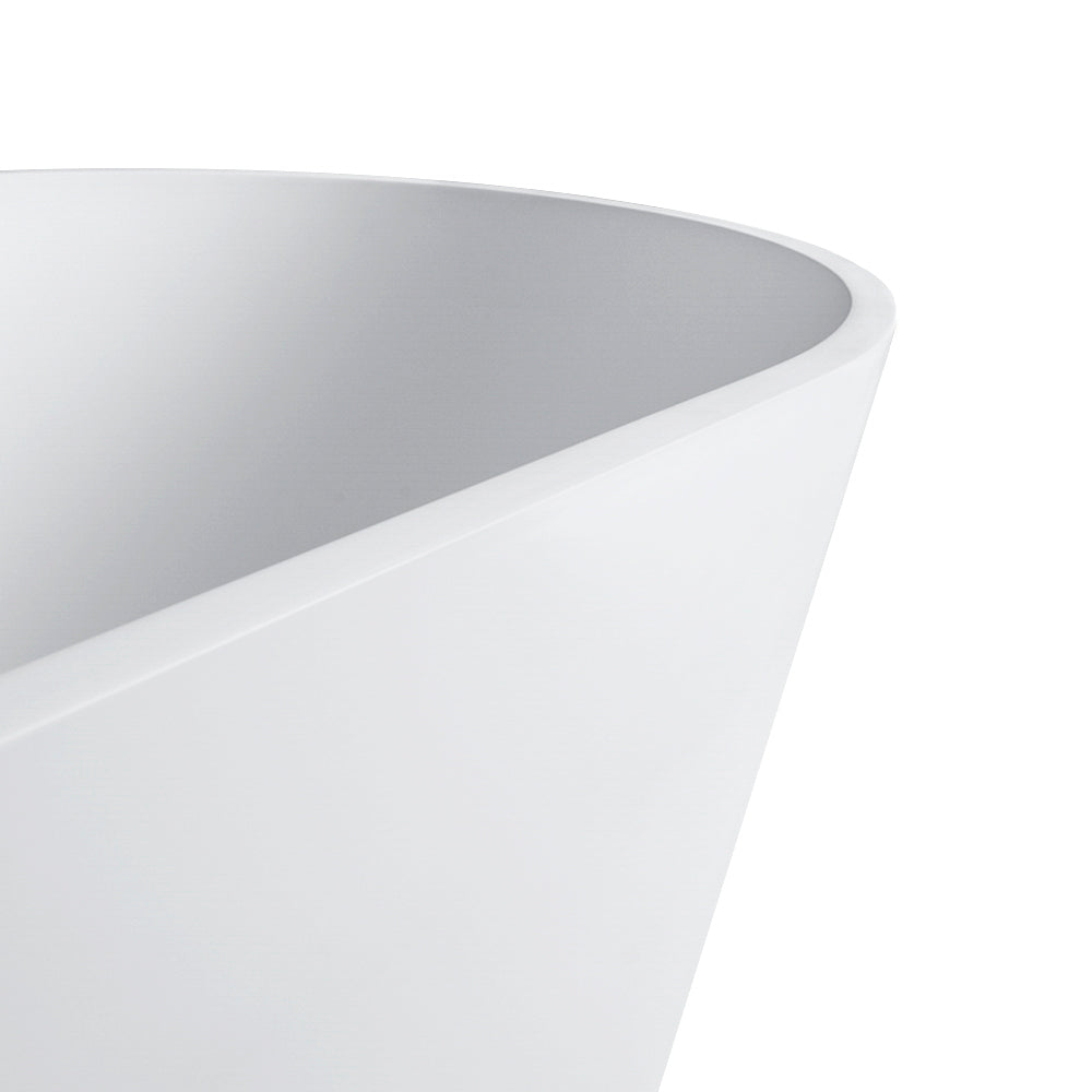 63 inch freestanding solid surface soaking bathtub for bathroom