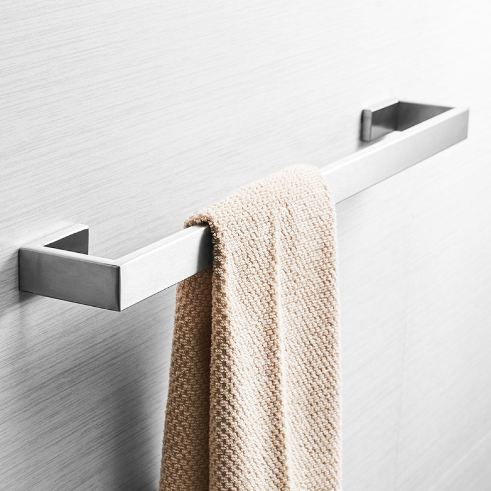 Bathroom Towel Bar, 24 Inch Towel Racks for Bathroom Wall Mounted, Heavy Duty Hand Towel Holder Organizer, Modern Home Towel Rod, Matte Black Single Bar