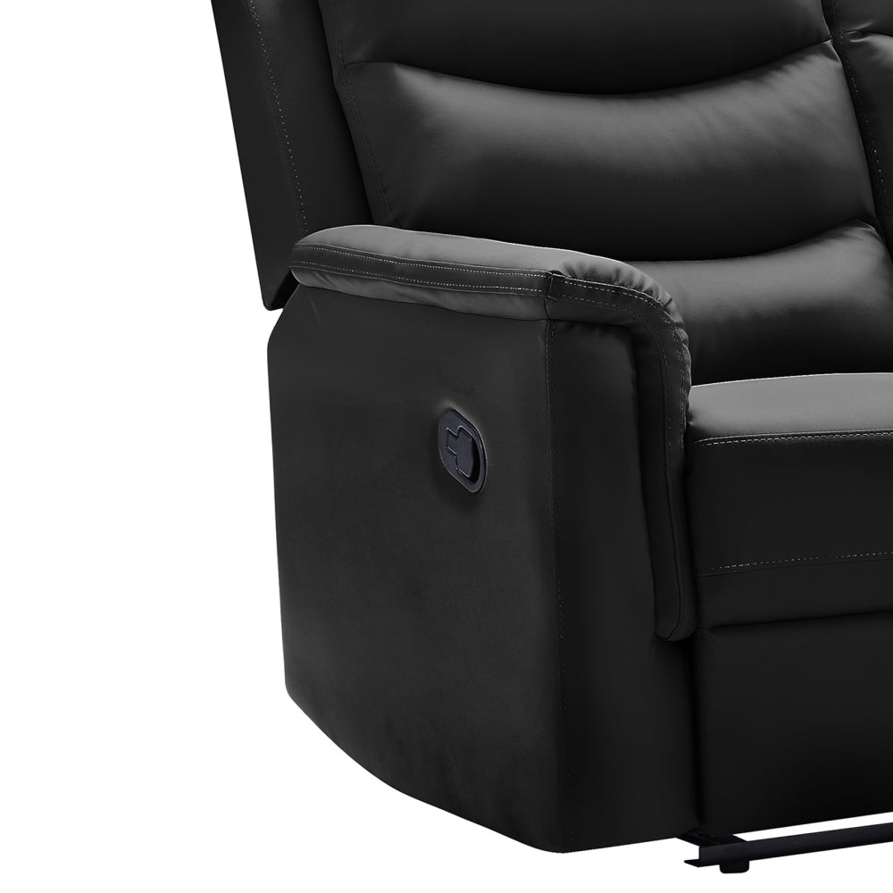 2-SEATER MOTION SOFA BLACK PU ( W22343699 / W223P149016 )