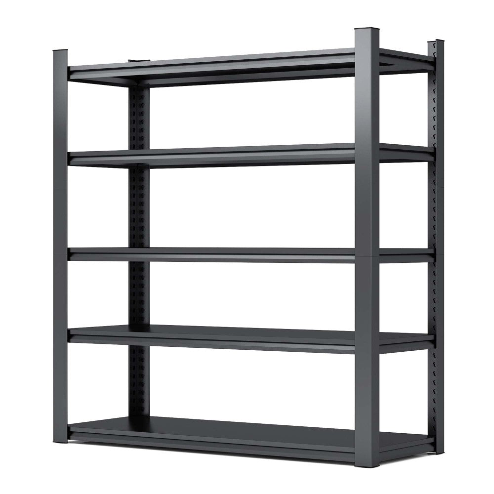 63"H  5 Tier Metal Shelves for Storage Garage Shelving 2000LBS Heavy Duty Storage Shelves Adjustable Garage Shelf Industrial Shelving Unit Storage Utility Rack,31.5"W*15.7"D*63"H,Black