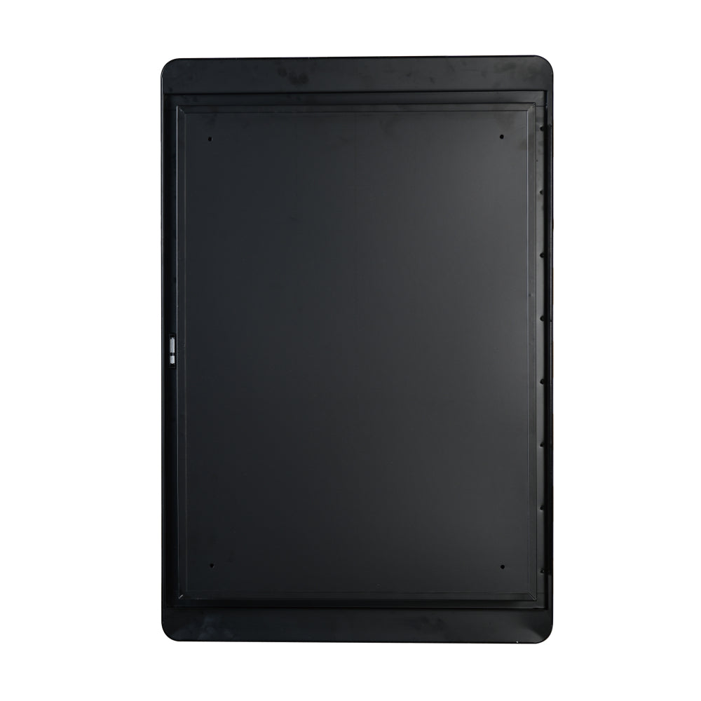 Black 16x24 inch  Metal Framed Wall mount or Recessed Mirror Cabinet