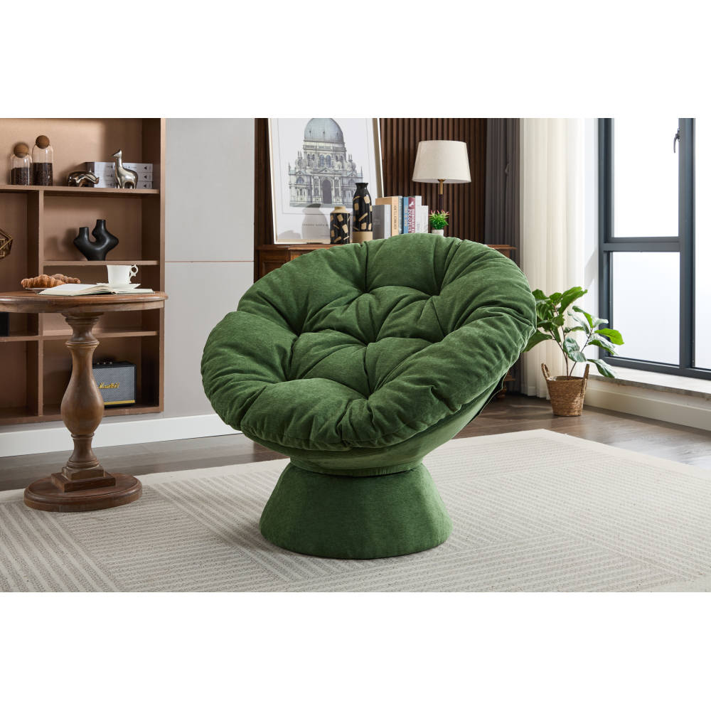 Oversized Swivel Accent Chair, 360 Swivel Barrel Chair, Papasan Chair for Living Room Bedroom