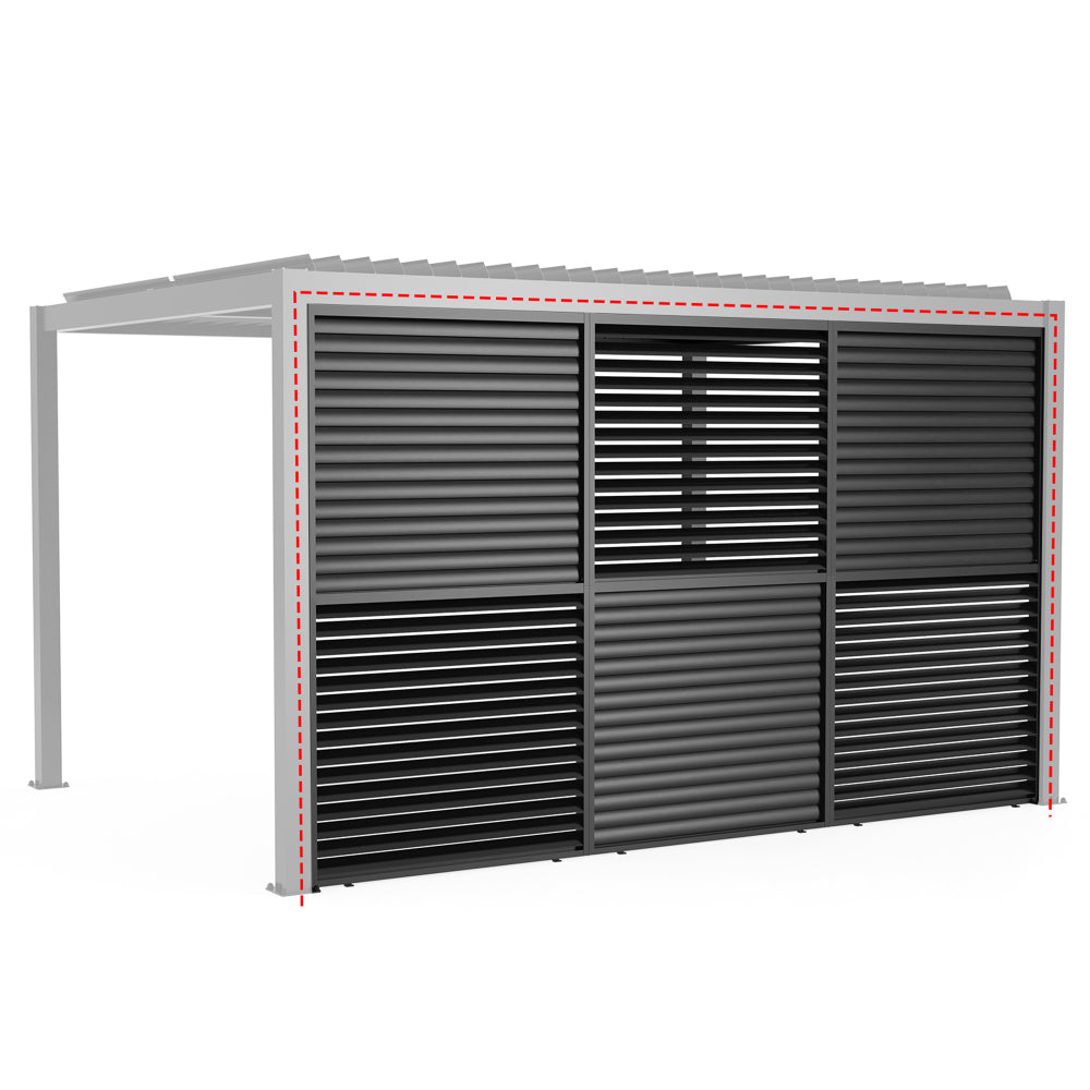 Louver Grille 1/3 10ft Aluminum Frame & Louvers