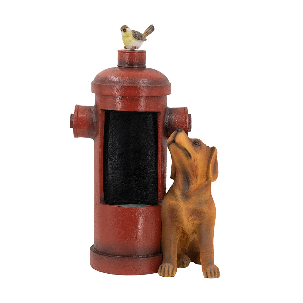 11x13.4x31.5" Rustic Decorative Tree Trunk 5 Tier Water Fountain, with Light and Pump, for Indoor and Outdoor