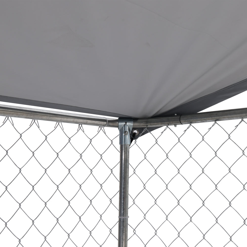 Dog Kennel Outdoor with Waterproof Canopy 181" * 181" *71.65"