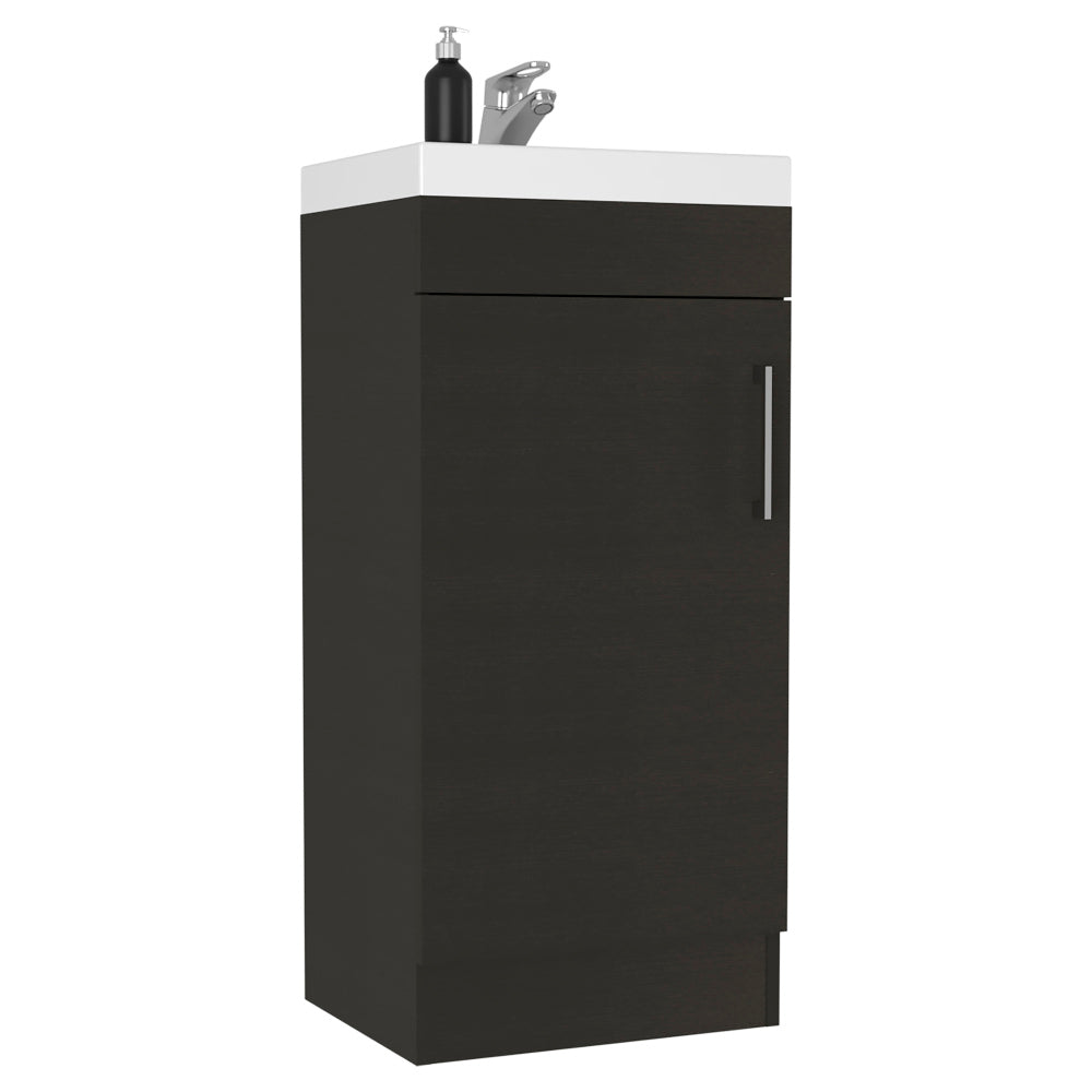 Sevilla Bathroom Vanity with Sink, Single Door Cabinet, Black
