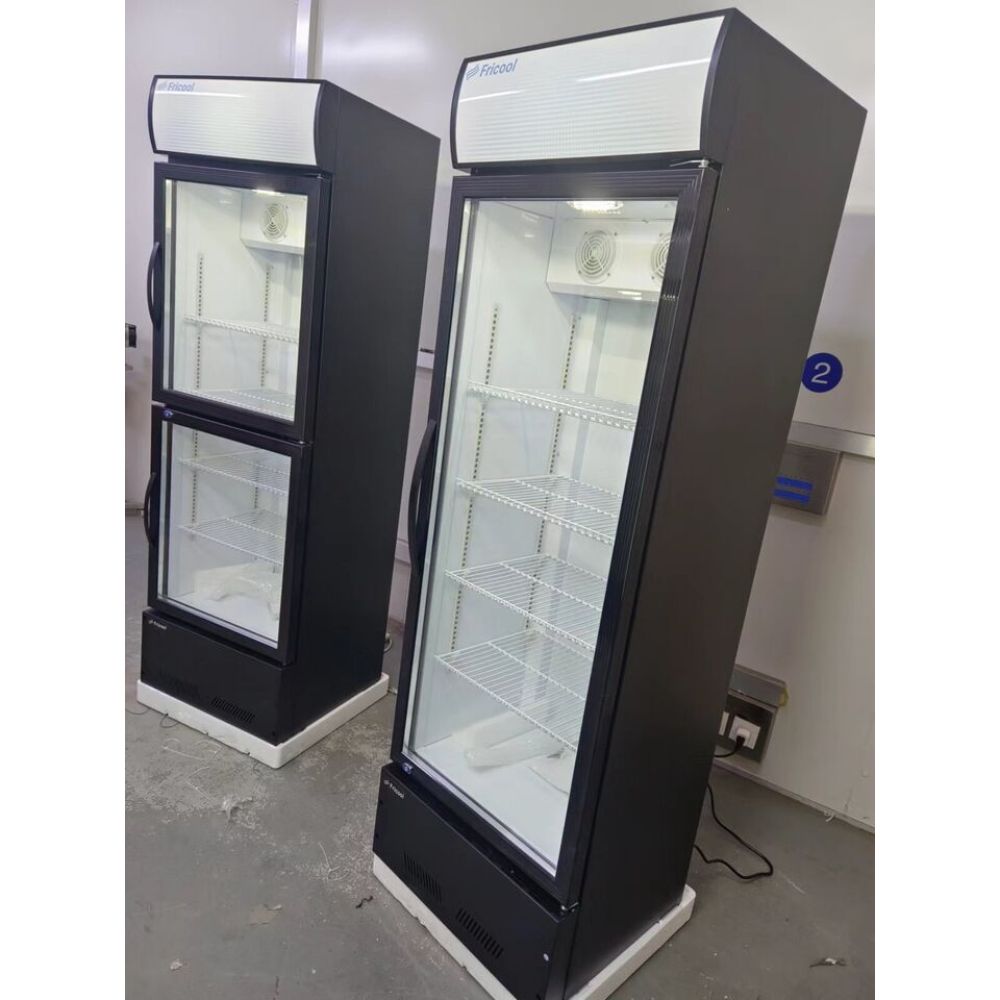 23" Single Glass Door Refrigerator with LED lights inside the catsers ETL/NSF approved