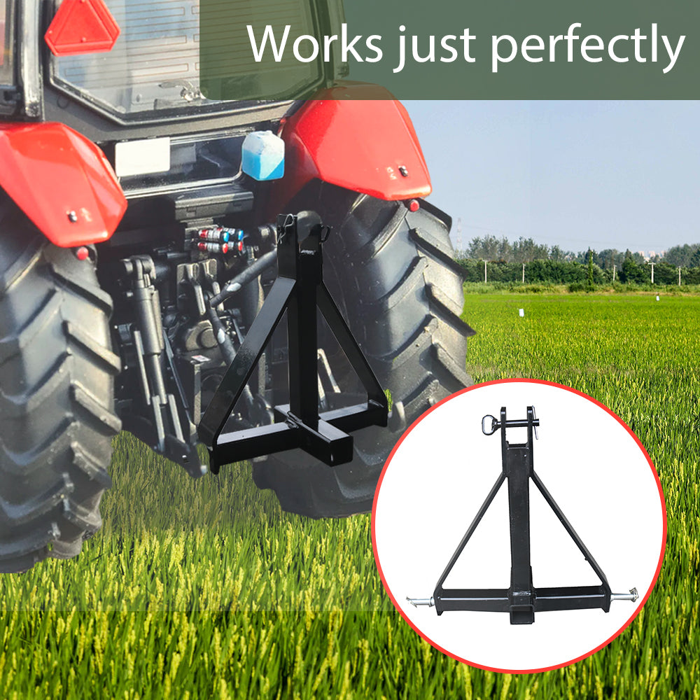 3 Point 2" Receiver Trailer Hitch Drawbar Adapter Category One Tractor Attachments