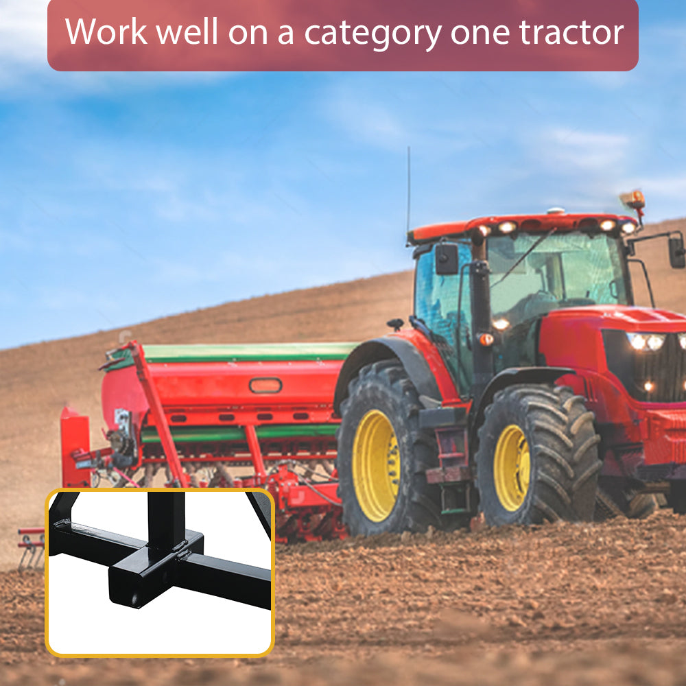 3 Point 2" Receiver Trailer Hitch Drawbar Adapter Category One Tractor Attachments