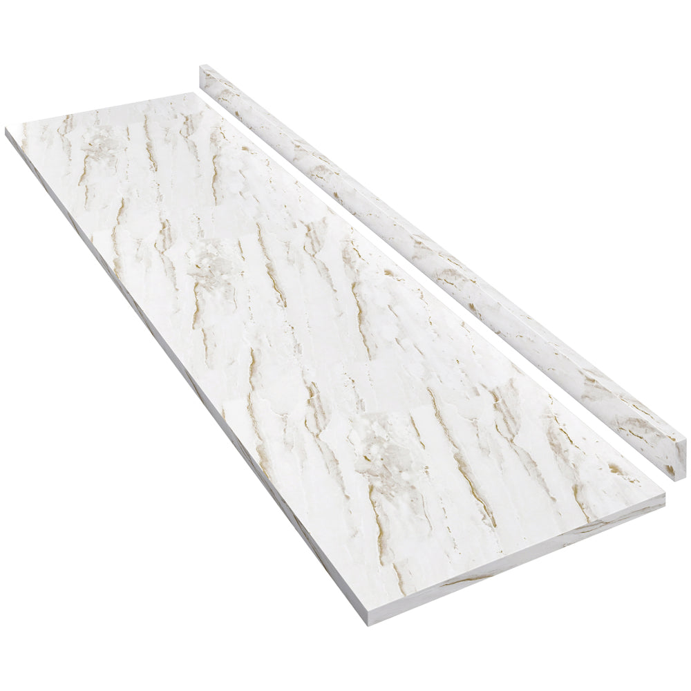 Laminate Countertop, Kitchen Countertop, Wood Plywood Sheets Table Top for DIY, Office Desk Top, Washer Dryer Counter Top, 96" L x 25.56" W x 0.75" D (Drama Marble)