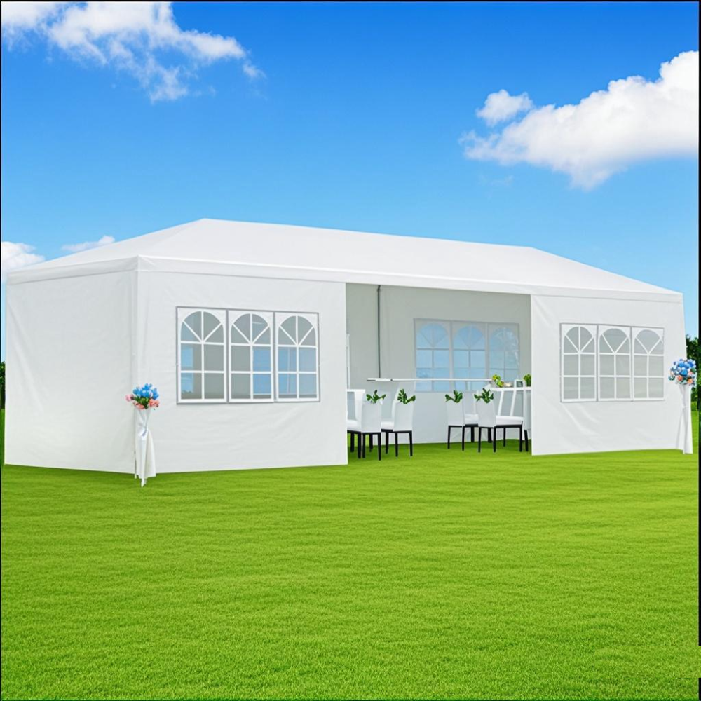 10x20' Outdoor Garden Gazebo Wedding Party Tent Canopy Marquee with 6 Removable  Sidewalls