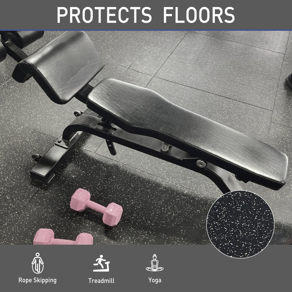 0.56 Inch EVA Foam Puzzle Exercise Mat - 12 Pieces for Home Gym, Shock-Absorbing Noise Reduction, Workout Equipment, Easy Assembly Gym Flooring