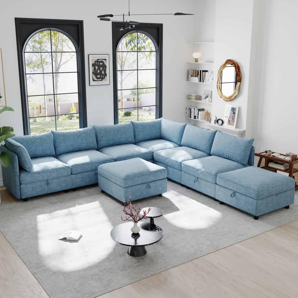 Love Seat Couches, Chaise Longue Mid Century Modern Sofa Couch With Storage for Small Spaces, Living Room , Bedroom