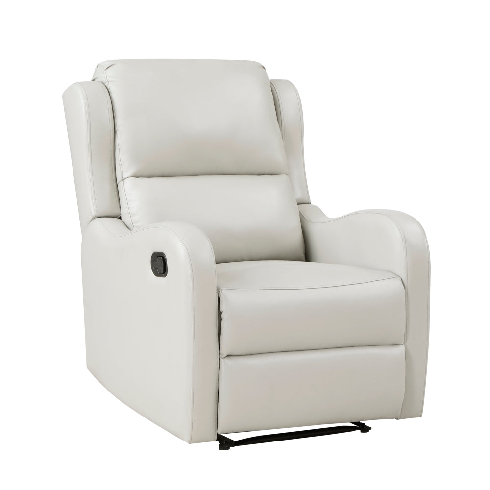 Faux Leather Upholstery Gray Reclining Chair 1pc Living Room Furniture Comfort Seating