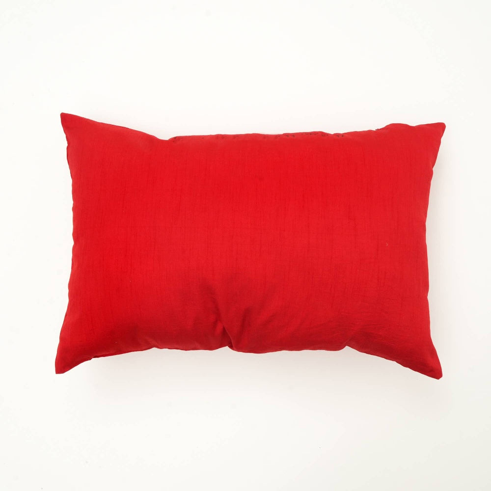 Handcrafted Red Noel Beadwork Lumber Pillow: Perfect for the Season-24X16"