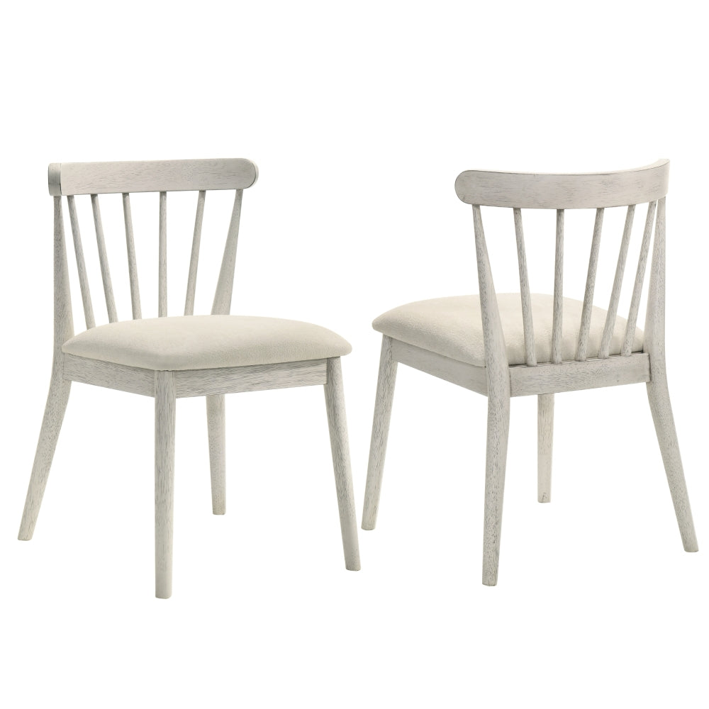 Set of 2 Dining Counter Height Chairs Modern Farmhouse Rustic Look Distressed Design Ladderback Solid Wood
