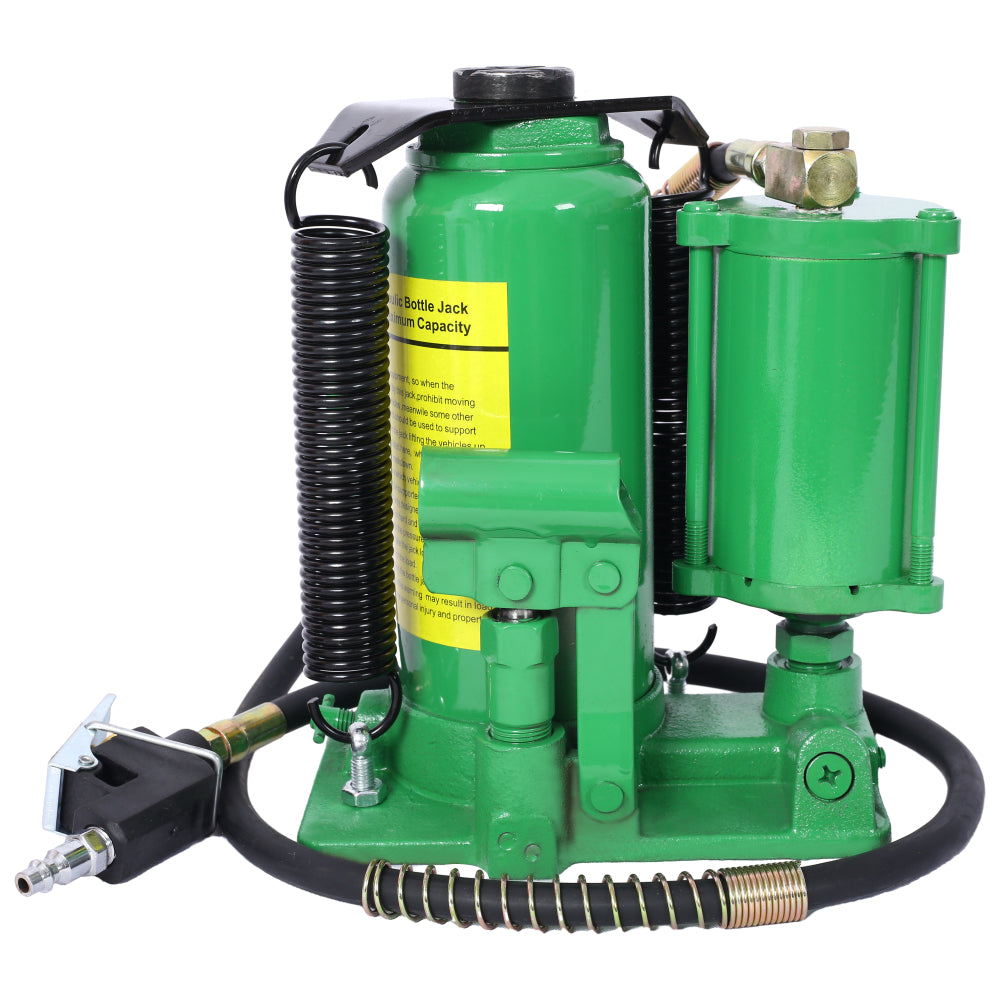 Air Hydraulic Bottle Jack, 12 Ton/24000 LBS All Welded Bottle Jack, 9.8-19.3 inch Lifting Range, Manual Handle and Air Pump, for Car, Pickup, Truck, RV, Auto Repair, Industrial Engineering ,Red