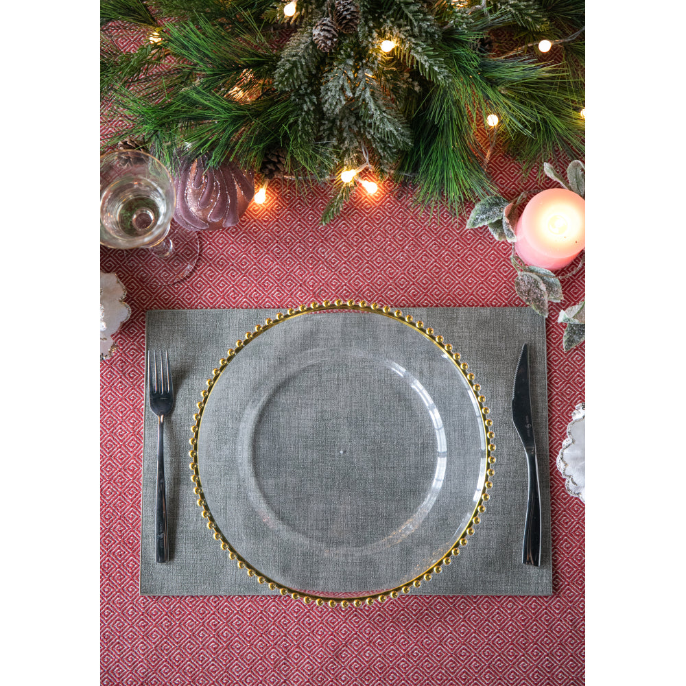 6 Pack Plastic Charger Plate, 11.8" x 9.1"