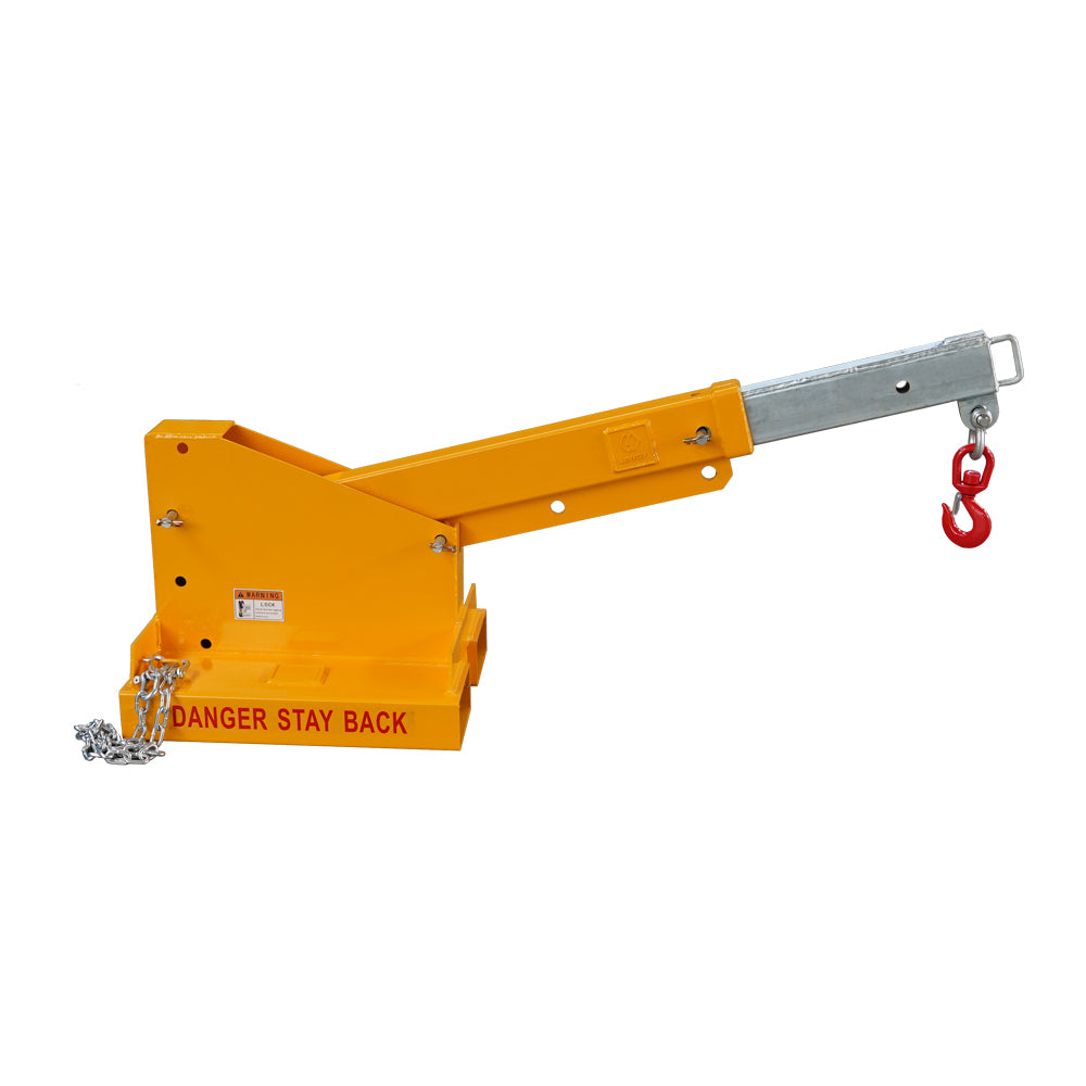 Fork Mounted Telescoping Crane Jib Boom, Forklift Jib Boom Crane,Adjustable Boom 33-80in, Forklift Mobile Crane