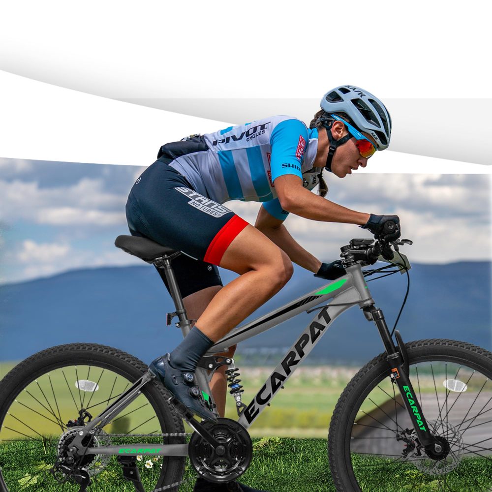 A2460 24 Inch Mountain Bike with Full Suspension, 21 Speed Shifter Lever with Gear Indicator, High Carbon Steel Frame, Mechanical Disc Brakes, Unisex for Men/Women/ Adults, Ideal for Trails.
