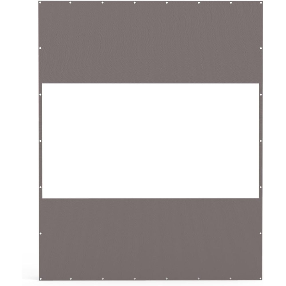 Heavy Duty Outdoor Clear Panel Curtain, 18 oz Waterproof PVC Polyester Curtain, Weather Resistant & Tearproof for Patios, Gazebos, Pergolas, Privacy Screen (10'H x 7'W, Gray)