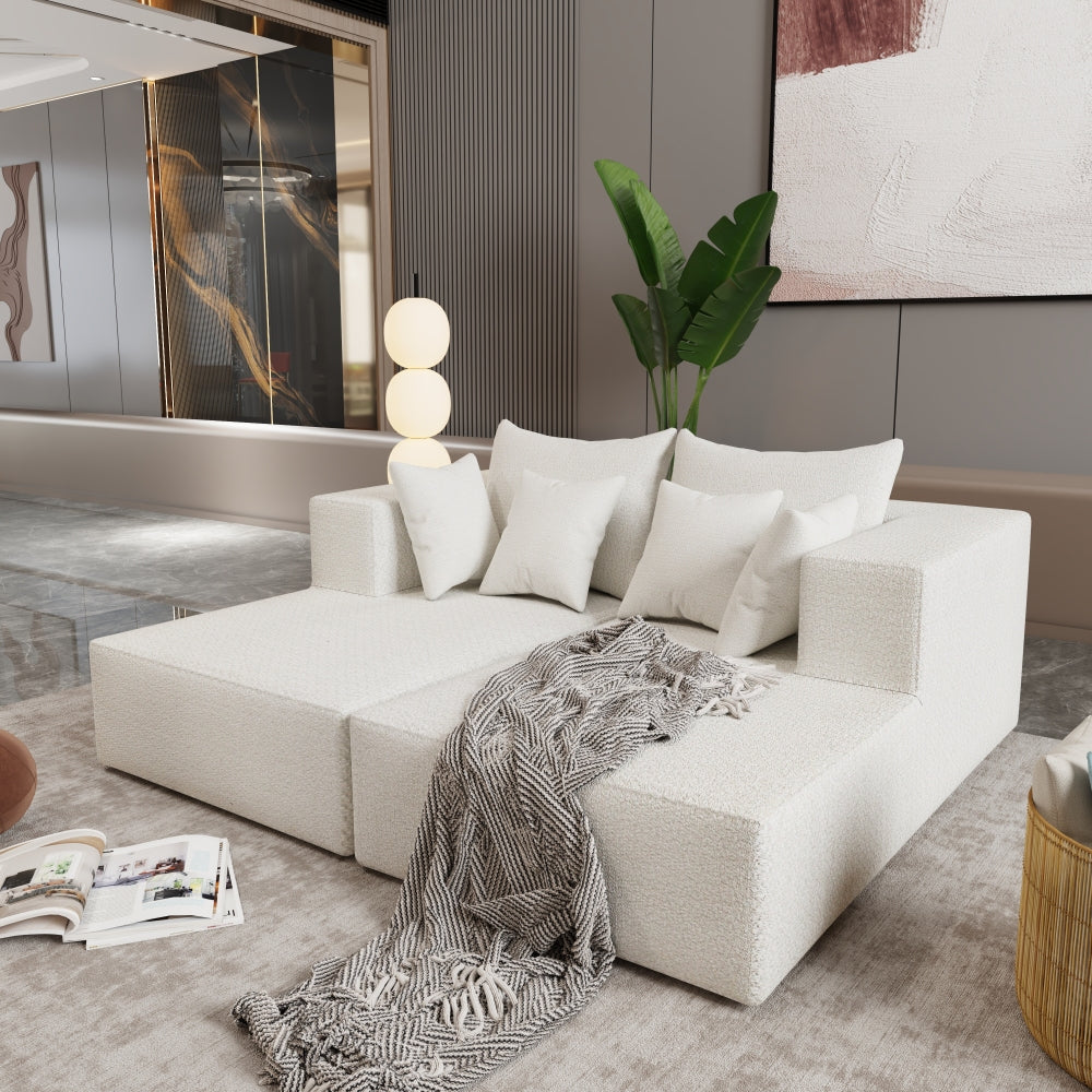 Corner combination sofa, sectional sofa ,couch sofa,sofa bed, made of high-density sponge and soft plush fabric, with multiple combinations available(beige)