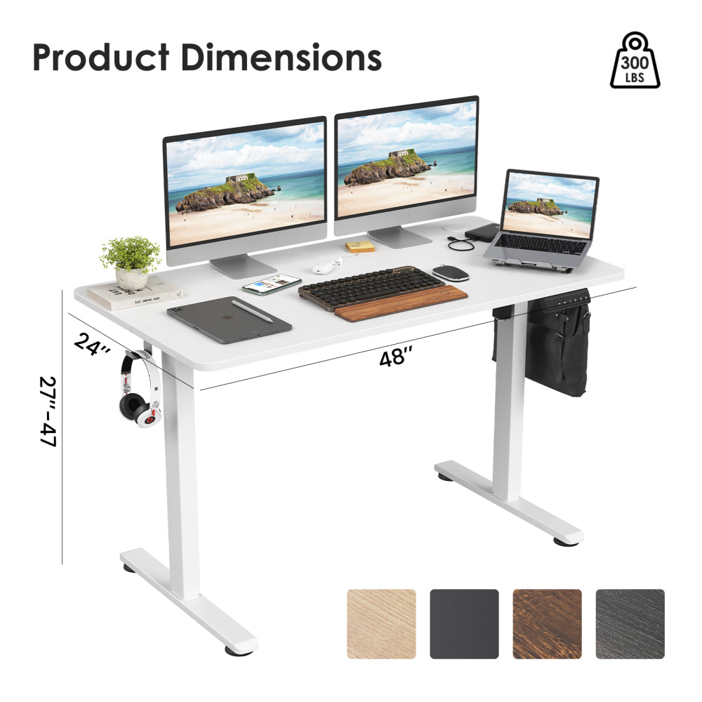 STARY Electric Standing Desk Adjustable Height Sit Stand Home Office Desk with Splice Board