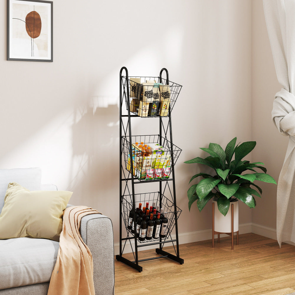 6-Tier Rolling Cart Gap Kitchen Slim Slide Out Storage Tower Rack with Wheels,6 Baskets,Kitchen,Bathroom Laundry Narrow Piaces Utility cart
